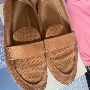 Marc fisher tan espadrille flats